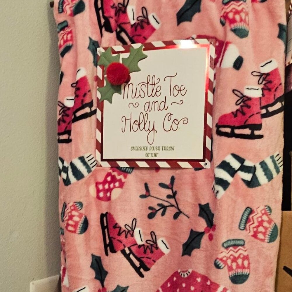 Mistle Toe and Holly Co. Blanket HARD TO FIND!